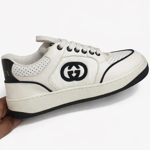 Gucci Women Cream and Black Sneakers - Picture 2 of 3